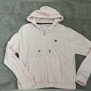 Tommy Hilfiger Sport Pale Pink Zip-Up Hoodie  size Large